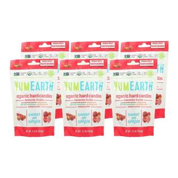 Yumearth Organic Hard Candies Favorite Fruit Flavors - Case of 6/3.3 oz