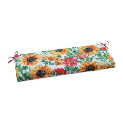 Outdoor/Indoor Bench Cushion Sunflowers Sunburst Yellow - Pillow Perfect