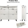 coucheta Shoe Storage Cabinet with 4 Flip Drawers, Freestanding Shoe Cabinet, Shoe Organizer with Open Shelf, Slim Shoe Cabinet for Entryway - 2 of 4