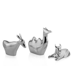 Nambe Animals Figurine - Nativity Holiday Figurine, Traditional Set Metal Alloy Religious Decoration - Christmas Table Centerpieces - 1 of 4