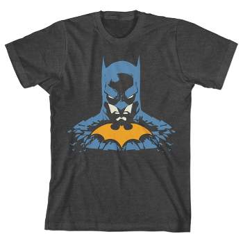 Batman Character Silhouette Youth Charcoal Gray Graphic Tee