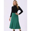 INSPIRE CHIC Women's Elastic High Waist A-Line Ribbed Knit Sweater Skirt - 2 of 4
