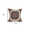 HomeRoots 18" X 18" Brown And Beige 100% Cotton Abstract Zippered Pillow - 3 of 4