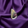 Slickblue Rhodium-Gold-Ruthenium Brass Ring with Multi-Color Grade CZ - Stylish Women's Jewelry, Size 6-9 - 3 of 3