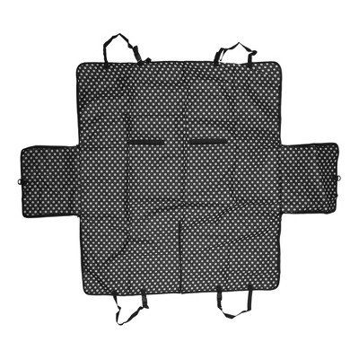 Unique Bargains Waterproof Dots Pattern Pet's Car Seat Cover Black 1 Pc