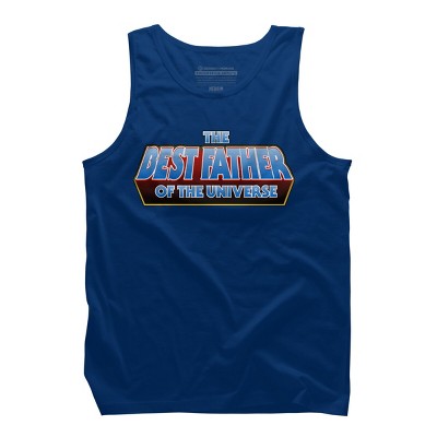 Men's Design By Humans The Best Father of the Universe By Melonseta Tank Top