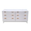 6 Drawers Dresser, with Faux Marble Top, Drip Pattern, TV Stand - 2 of 4