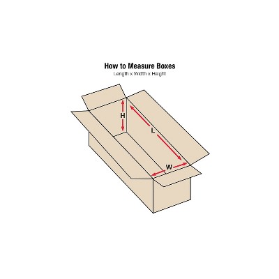 Eco-Friendly Kraft Corrugated Long Storage Boxes 12"x6"x5" - 25 Pack