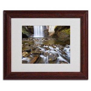 Trademark Fine Art -Pierre Leclerc 'Looking Glass Falls' Matted Framed Art - 1 of 3