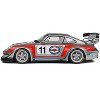 2020 RWB Bodykit #11 "Martini-Kamiwaza Racing" Silver Metallic with Graphics 1/18 Die Cast Model Car by Solido - 3 of 4