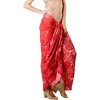 LA LEELA Women's Beach Bathing suit Wrap Bikini Swimwear Cover up Summer Wraps Swimsuit Sarong Skirts for Women One Size Pink, Leaf - 2 of 4