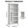 71" Tall Bookshelf, 5-Tier Wooden Bookcase with 3 Adjustable Shelves, Floor Standing Display Storage Shelves for Home Office, Living Room, Bedroom - 2 of 4
