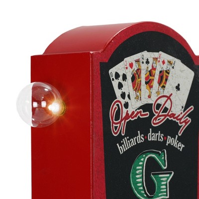 Vintage Red and Black Metal Game Room LED Marquee Sign
