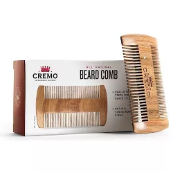 Cremo Premium Dual-Sided Sandalwood Beard Comb - Static & Snag Free - 1ct