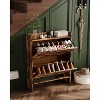 Shoe Storage Organizer with 2 Flip Drawers, Farmhouse Shoe Cabinet - 3 of 4