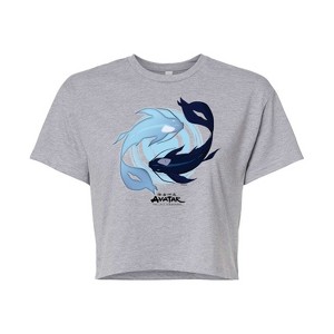 Women's - Avatar: The Last Airbender - Moon and Ocean Spirit Koi Cropped Graphic T-Shirt - 1 of 4