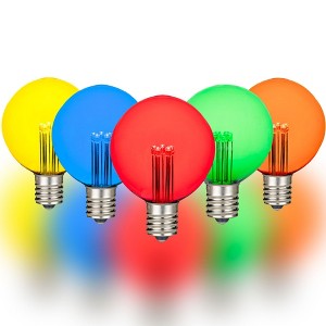 Novelty Lights G50 Globe Hanging LED String Light Replacement Bulbs E17 Intermediate Base 1 Watt - 1 of 4
