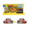 1987 Chevrolet C10 Pickup Truck Orange and 1956 Chevrolet Nomad Red "Custom Shop" 2 Car Set Diecast Model Cars by CarTuned - 3 of 4
