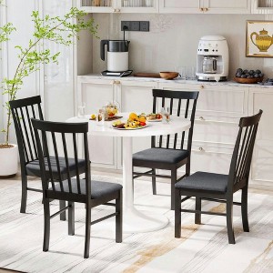 Resenkos Set of 4 Upholstered Farmhouse Dining Chairs with Cushioned Seats, - 1 of 4