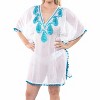 HAPPY BAY Women's Beach Loose Dress Cover Up Bikini Vacation Swimwear Mini Bathing Suit Beachwear Medium-Large White Solid - 4 of 4