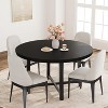 Nasitip 47" Round Industrial Dining Table for 4–6, Rustic Wooden Kitchen Table with Sturdy Metal Frame (No Chairs) - 3 of 3
