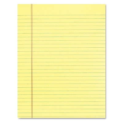 Tops The Legal Pad Glue Top Pads Legal/Wide 8 1/2 x 11 Canary 50 Sheets Dozen 7522