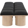Meridian Furniture,Pavilion Black Boucle Fabric Bench - 3 of 4