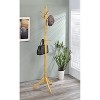 Ore International 71.5" Swivel Coat Rack Natural Wood: 5 Hooks, Easy Adult Assembly, Wood Frame, 19" Depth - 2 of 3