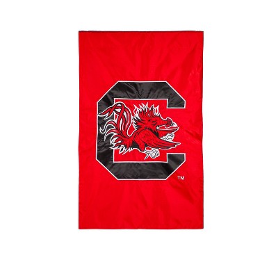 Evergreen NCAA University of South Carolina Applique House Flag 28 x 44 Inches Outdoor Decor for Homes and Gardens