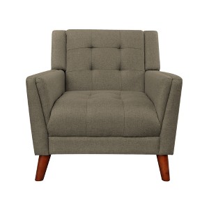 Dexmalle Mid Century Accent Chair Fabric Arm Chair With Rubber Wood Legs - 1 of 4