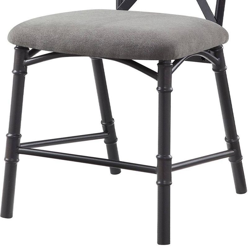Edina 18&#34; Dining Chairs Gray Fabric, Oak and Sandy Black - Acme Furniture, 2 of 6