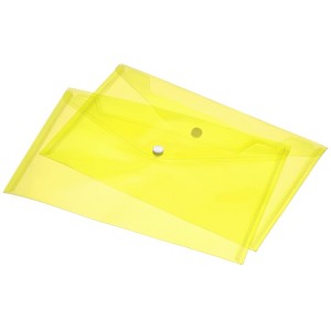 Unique Bargains Home Office Plastic Envelopes File Folders with Snap Button 12 Pcs - 1 of 4