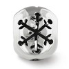 Black Bow Jewelry Sterling Silver Cutout Snowflake Bead Charm - 2 of 3
