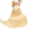 Jessie's Wig 12-28 Inch Blonde Human Hair Bundles Straight 95g For Thin Hair Straight #613 Bleach Blonde 1Pcs/Pack - 3 of 4