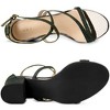 Allegra K Women's Breezy Glitter Opened Toe Crisscross Strap Chunky Sandals - 4 of 4