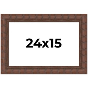 PosterPalooza | 24x15 Wide Bamboo Picture Frame, UV Acrylic, 4 Finishes - Brown, Black, Silver, and Natural - 1 of 4