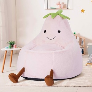 MAYEERTY Toddler Children's Bean Bag Chair Artificial Rabbit Fur Cover Teenager Filled Sofa - 1 of 4