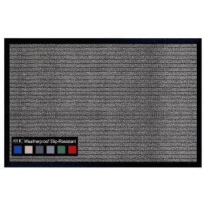 A1HC Indoor Outdoor Doormat, Non-Slip Rubber Mat for Entrance, Patio, Garage and Office - Stripe - 1 of 4