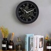 15 Inch Real Moving Gear Wall Clock Vintage Industrial Steampunk Metal Living Room Decor Kitchen Home Office House Warming - 4 of 4