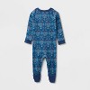 Baby Hanukkah Ribbed Holiday Matching Family Footed Pajama - Wondershop™ Blue - 2 of 4