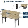 Adjustable Heavy Duty Work Benches for Garage, 2201 LBS Load Capacity Work Bench with Wheels, Pegboard & Power Outlets, Workbench, Welding Table - 3 of 4