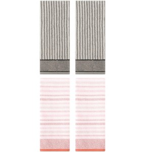 REGALWOVEN 4 Pcs Cotton Soft Comfortable Absorbent Striped Hand Towel - 1 of 4