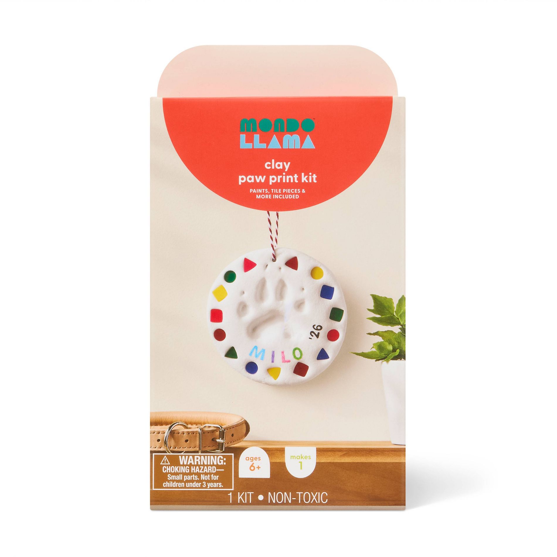 Pets Craft Air Dry Clay Paw Print Mosaic Activity Kit - Mondo Llama™