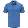 Mens Casual Shirts Short Sleeve Button Down Linen Shirts Fashion Textured Summer Beach Shirt - 4 of 4