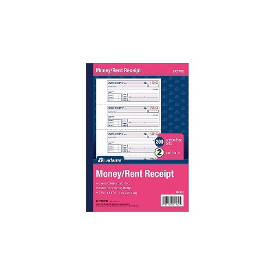 rent receipt book walgreens