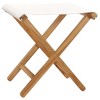 Folding Chair Set of 2 Cream White vidaXL - 2 of 4