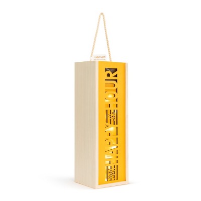 DEMDACO Why Limit Happy Hour Lantern Yellow