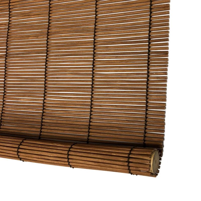 Outdoor Imperial Matchstick Rayon from Bamboo Cord-Free Natural Rollup Blinds - Radiance, 4 of 8