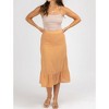 Women's GAUZE TIERED MIDI SKIRT - OLIVACEOUS - 3 of 4