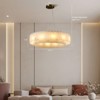 Monzerrad 31" 10 - Light 2 - Tier Alabaster Gold Chandeliers Pendant Lights - 2 of 4